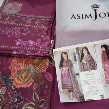 Asim Jofa AJS-04 — 3-Piece Unstitched Digital Printed Lawn Suit