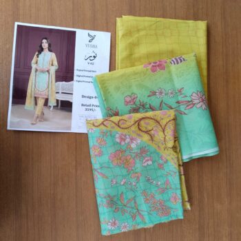 Yusha Printed Lawn 3 Piece Suit