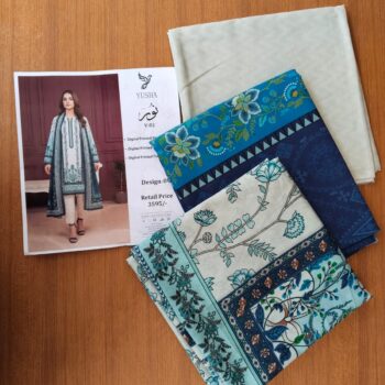 Yusha Printed Lawn 3 Piece Suit