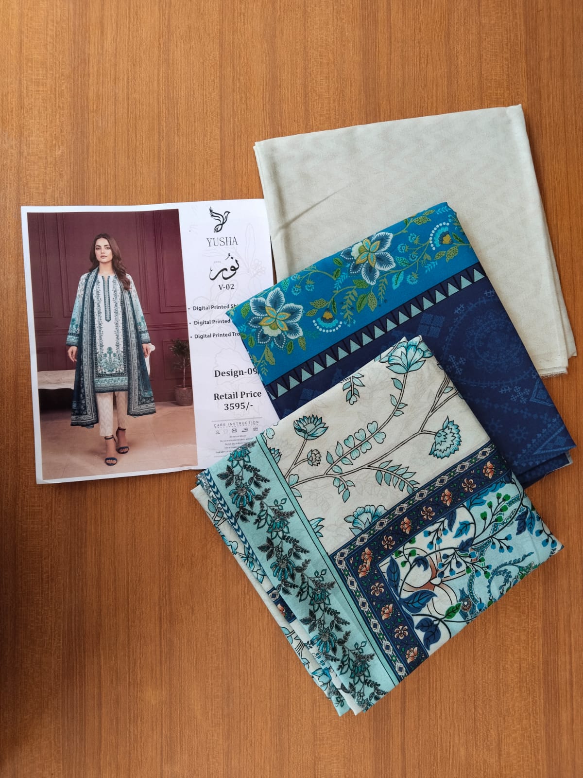 Yusha Printed Lawn 3 Piece Suit