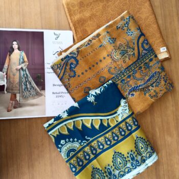 Yusha Printed Lawn 3 Piece Suit